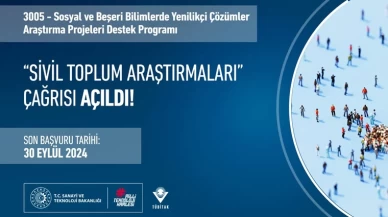 TÜBİTAK ARDEB 3005 "Sivil Toplum Araştırmaları" çağrısı başvuruları açıldı!