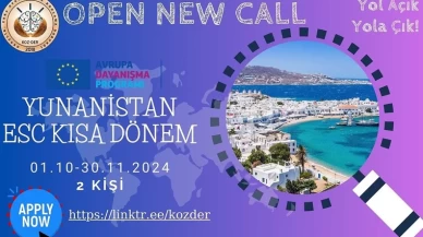 Yunanistan’da gerçekleşecek kısa dönem ESC gönüllülük projesi için başvurular başladı!