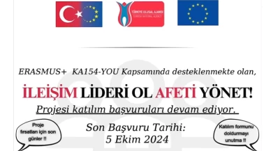 Çanakkale’de "İletişim Lideri Ol! Afeti Yönet!" projesi başvuruları başladı!