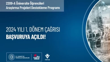 TÜBİTAK 2209-A Üniversite Öğrencileri Araştırma Projeleri Destekleme Programı 2024 yılı 1. dönem çağrısı açıldı!