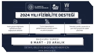 DAKA 2024 Yılı Fizibilite Desteği Programı başvuruları devam ediyor