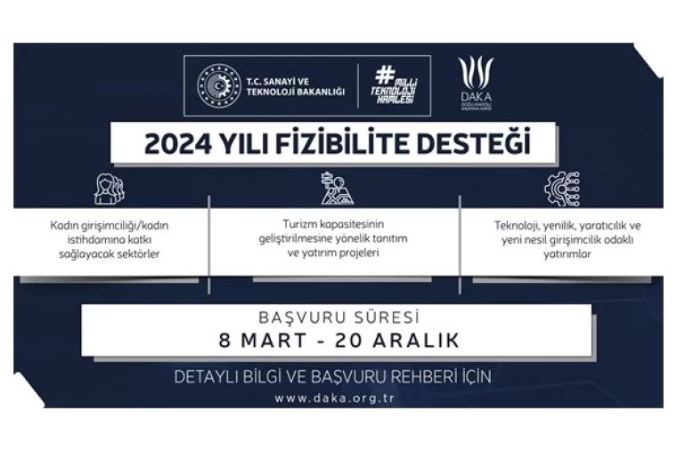 DAKA 2024 Yılı Fizibilite Desteği Programı başvuruları devam ediyor