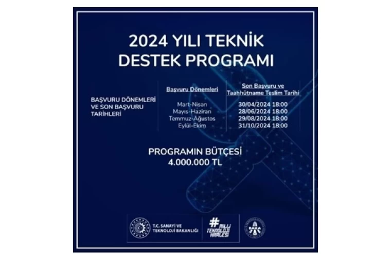 BAKA 2024 Yılı Teknik Destek Programı başvuruları sürüyor