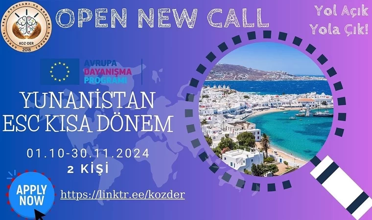 Yunanistan’da gerçekleşecek kısa dönem ESC gönüllülük projesi için başvurular başladı!