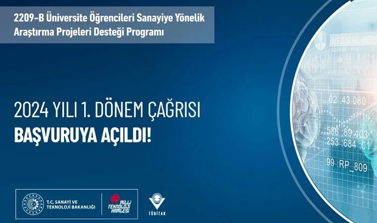 TÜBİTAK 2209-B Üniversite Öğrencileri Sanayiye Yönelik Araştırma Projeleri Destekleme Programı başvurularınızı bekliyor!