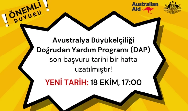 Avustralya Büyükelçiliği Doğrudan Yardım Programı (DAP) 2024-2025 proje başvuruları uzatıldı!