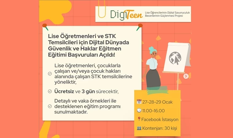 Lise Öğretmenleri ve STK temsilcileri için “Dijital Dünyada Güvenlik ve Haklar” eğitimi başladı!