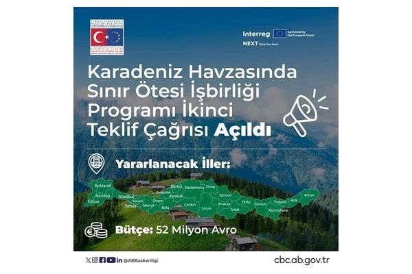 Interreg NEXT Karadeniz Havzasında Sınır Ötesi İşbirliği Programı 2021-2027 Dönemi İkinci ve Son Çağrısı Başvuruları açıldı