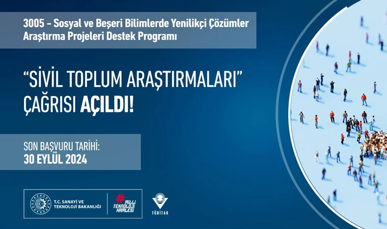 TÜBİTAK ARDEB 3005 "Sivil Toplum Araştırmaları" çağrısı başvuruları açıldı!