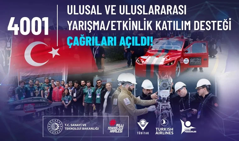 TÜBİTAK 4001 Ulusal ve Uluslararası Yarışma/Etkinlik Katılım Desteği Çağrıları açıldı!