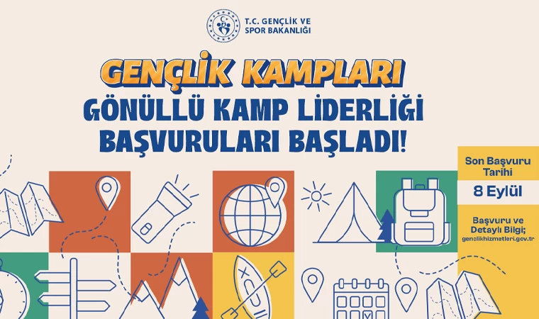 T.C. Gençlik ve Spor Bakanlığı Gönüllü Kamp Liderliği Eğitimi başvuruları başladı!