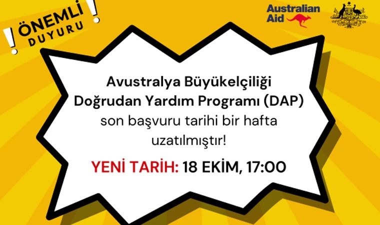 Avustralya Büyükelçiliği Doğrudan Yardım Programı (DAP) 2024-2025 proje başvuruları uzatıldı!