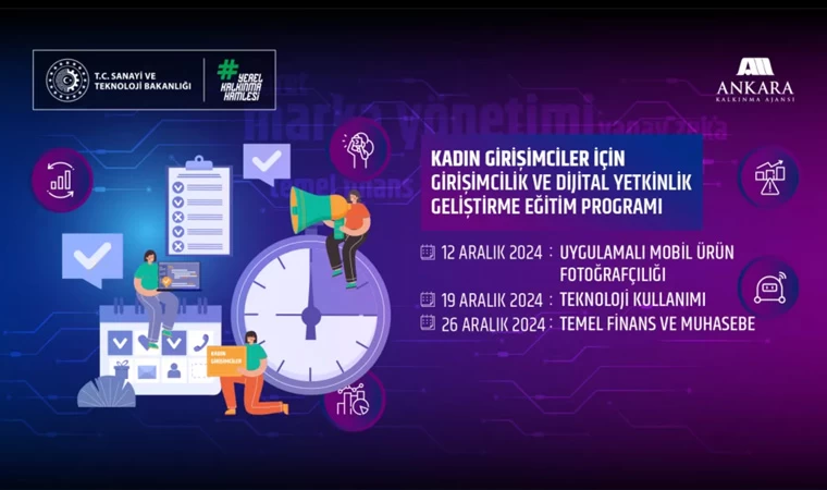 Kadın girişimciler için “Girişimcilik ve Dijital Yetkinlik Geliştirme Eğitim Programı”